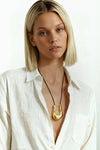 U Pendant Rope Necklace｜Gold