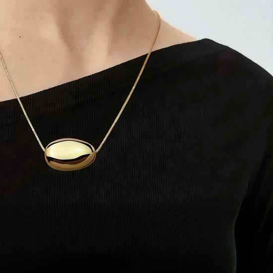 Bean Pendant Necklace｜Gold - Default Title - Necklace - ONNNIII