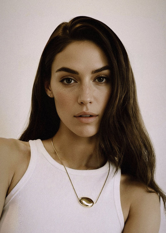 Bean Pendant Necklace｜Gold - Default Title - Necklace - ONNNIII