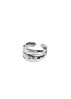 Silver ring on a white background