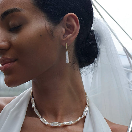 Baroque Stick Pearl Necklace - Default Title - Necklace - ONNNIII