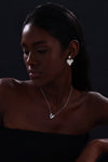 ONNNIII Heart Drop Earrings | Silver