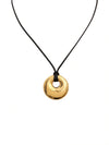 Circle Pendant Rope Necklace｜Gold