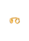 Gold ring on a white background