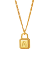 Letter Lock Pendant Necklace