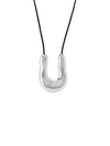 U Pendant Rope Necklace｜Silver